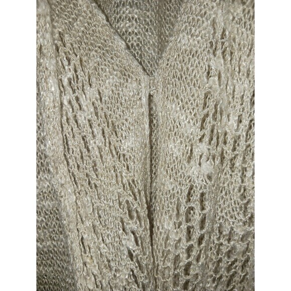EILEEN FISHER Cardigan‎ Duster XL Women's Linen Blend Open Front Oatmeal Beige * - Picture 3 of 16